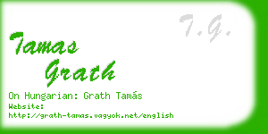 tamas grath business card